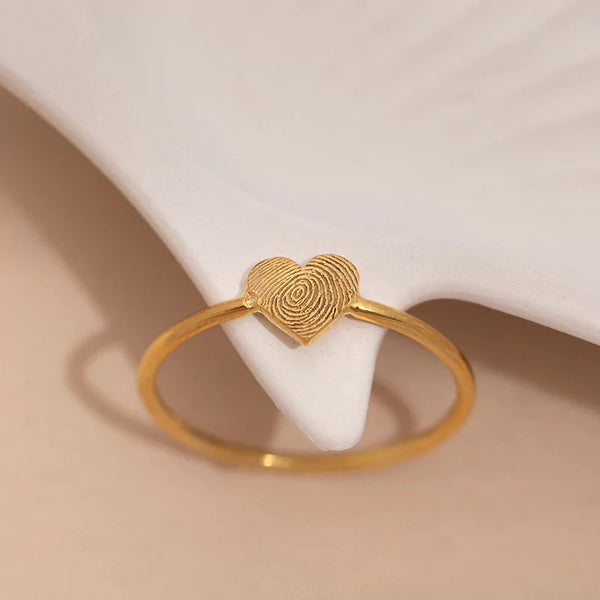 Heart Fingerprint Ring