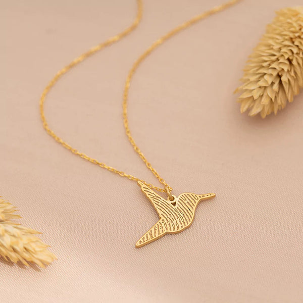 Hummingbird Fingerprint Necklace