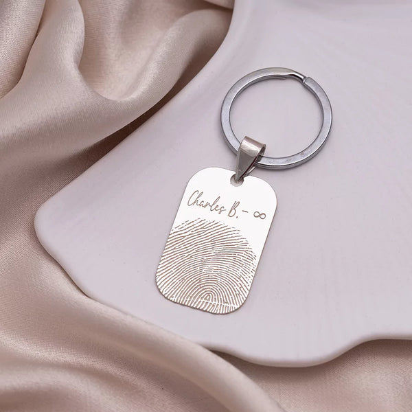 Large Fingerprint Keychain