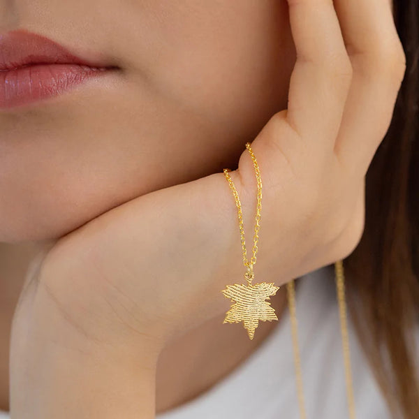 Leaf Fingerprint Necklace