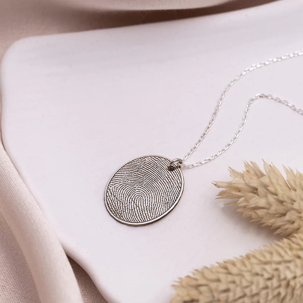 Oval Fingerprint Necklace